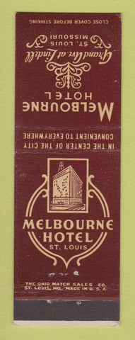 Matchbook Cover - Melbourne Hotel St Louis MO
