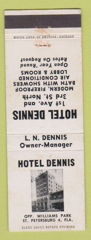 Matchbook Cover - Hotel Dennis St Petersburg FL