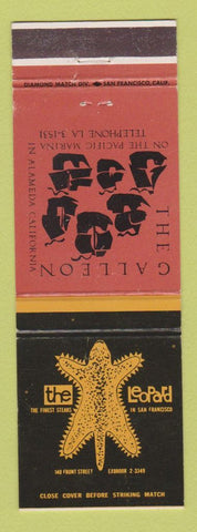 Matchbook Cover - The Leopard Restaurant San Francisco Galleon Alameda