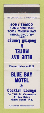 Matchbook Cover - Blue Bay Motel Miami Beach FL