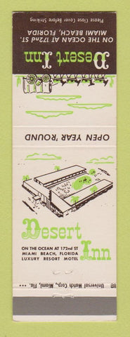 Matchbook Cover - Desert Inn Miami Beach FL