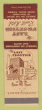 Matchbook Cover - Last Frontier Resort Motel Miami Beach FL