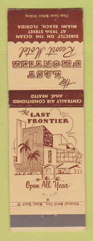 Matchbook Cover - Last Frontier Resort Motel Miami Beach FL