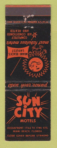 Matchbook Cover - Sun City Motel Miami Beach FL