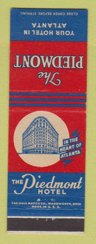 Matchbook Cover - Piedmont Hotel Atlanta GA