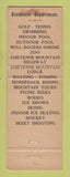 Matchbook Cover - Broadmoor Hotel Colorado Springs