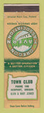 Matchbook Cover - Town Club Newport OR WEAR