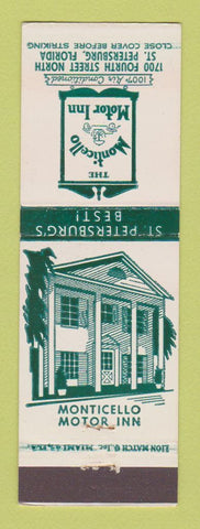 Matchbook Cover - Monticello Motor Inn St Petersburg FL