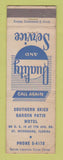 Matchbook Cover - Southern Skies Garden Patio Motel St Petersburg FL WEAR