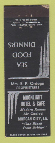 Matchbook Cover - Moonlight Hotel Cafe Morgan City LA WEAR