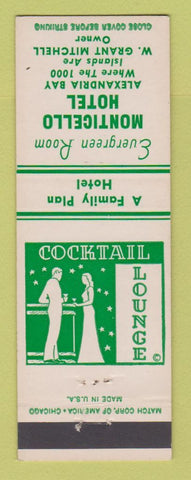 Matchbook Cover - Monticello Hotel Alexandria Bay NY?