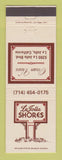 Matchbook Cover - La Jolla Shores La Jolla CA