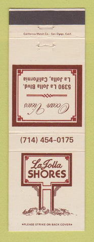 Matchbook Cover - La Jolla Shores La Jolla CA