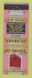 Matchbook Cover - McGehee Hotel Little Rock AR