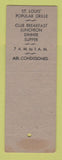 Matchbook Cover - Hotel Chase St Louis MO Fiesta Grille