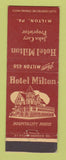 Matchbook Cover - Hotel Milton PA