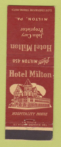 Matchbook Cover - Hotel Milton PA