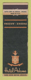 Matchbook Cover - Hotel Adams Phoenix AZ