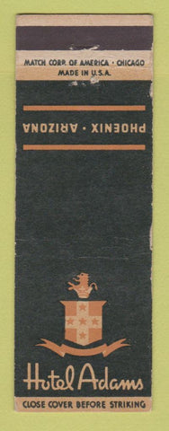 Matchbook Cover - Hotel Adams Phoenix AZ