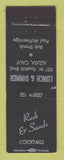 Matchbook Cover - Rock & Sands Cocktails Restaurant Azusa CA WEAR