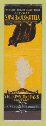 Matchbook Cover - Yellowstone Park Company Old Faithful