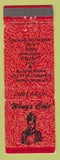Matchbook Cover - Wong's Cafe Chinese Klamath Falls OR WEAR