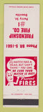 Matchbook Cover - Friendship Fire Company Danville PA