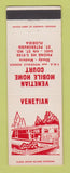 Matchbook Cover - Venetian Mobile Home Court St Petersburg FL