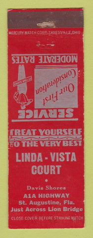Matchbook Cover - Linda Vista Court Motel St Augustine FL WEAR