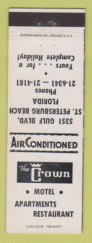 Matchbook Cover - The Crown Motel St Petersburg Beach FL