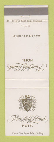 Matchbook Cover - Mansfield Leland Hotel OH