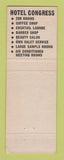 Matchbook Cover - Congress Hotel Pueblo Colorado