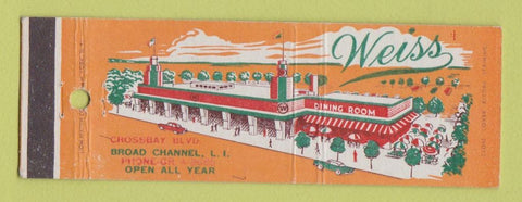 Matchbook Cover - Weiss Restaurant Broad Channel LI NY Full Length