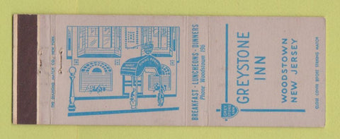 Matchbook Cover - Greystone Inn Woodstown NJ