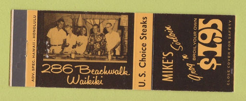 Matchbook Cover - Mike's Grog n Sirloin Waikiki Hawaii