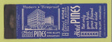 Matchbook Cover - Hotel Pines Pine Bluff AR WEAR