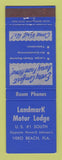 Matchbook Cover - Landmark Motor Lodge Vero Beach FL
