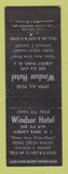 Matchbook Cover - Windsor Hotel Asbury Park NJ