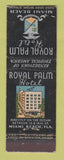 Matchbook Cover - Royal Palm Hotel Miami Beach FL feature