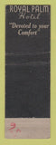 Matchbook Cover - Royal Palm Hotel Miami Beach FL feature