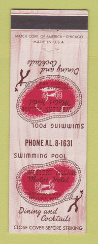 Matchbook Cover - Western Village Motor Hotel Phoenix AZ