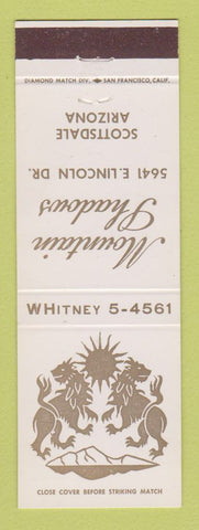 Matchbook Cover - Mountain Shadows Scottsdale AZ