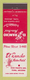 Matchbook Cover - El Ranch Motor Hotel Yuma AZ