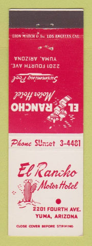 Matchbook Cover - El Ranch Motor Hotel Yuma AZ