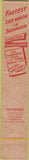 Matchbook Cover - Sherman's Car Wash Sacramento CA 10 Strike