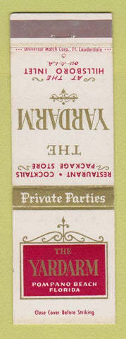 Matchbook Cover - Yardarm Pompano Beach FL
