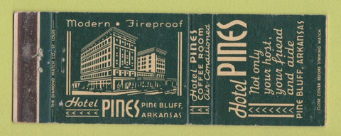 Matchbook Cover - Hotel Pines Pine Bluff AR