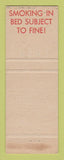 Matchbook Cover - Hotel Pines Pine Bluff AR