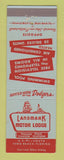 Matchbook Cover - Landmark Motor Lodge Vero Beach FL