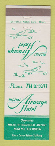 Matchbook Cover - Miami Airways Hotel FL